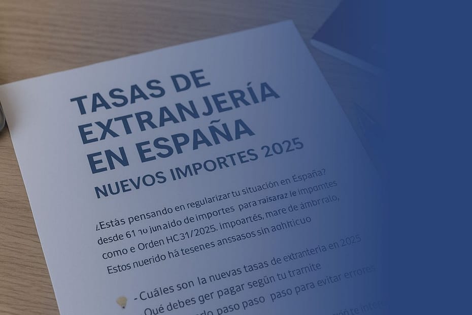 nuevas tasas de extranjeria en españa
